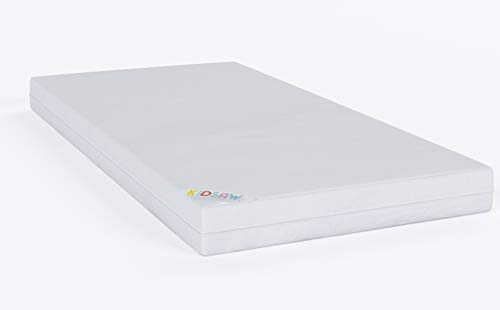 Kidsaw Freshtec Fibre Cotbed Toddler Mattress, White, 70 x 140, Medium Firmness