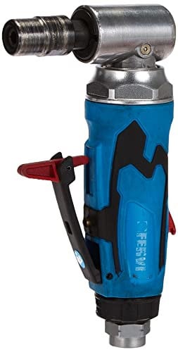 Fervi 0416 Mini Smerigliatrice Pneumatico Atica ad Angolo, Ciano/Nero