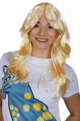 Damen-Perücke, 70er-Jahre-Stil, Engel-Perücke in Blond, Braun, Rotbraun oder Schwarz