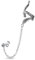 Bungsa Schlangendesign Ear Cuff Ohrstecker Ohrclip mit Zirkonia silber Edelstahl Snake (Conch Fake Piercing Studs Ohrringe Ohrschmuck Ohrklemmen Damen Frauen Herren Mode)
