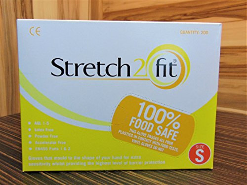 Stretch2Fit Latex-Free Unpowdered Gloves - Small Yellow - 200 Pack