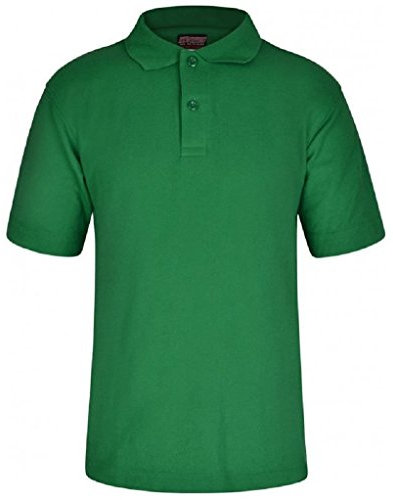 Mischief Age 2-15 School Plain Polo Shirt Short Sleeve 15 Colours Childrens Boys Polo Shirt Girls Polo Shirt School Uniform P.E. Green
