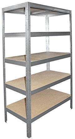 Shelf Creations Expert Schwerlastregal 200x80x40cm verzinkt 5 Böden - Regal Kellerregal Metallregal smartes Steckregal Lagerregal Werkstattregal Archivregal Industrieregal Haushaltsregal Ordnerregal