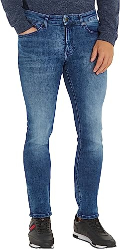 Tommy Jeans Herren Jeans Hose Scanton Slim Stretch, Blau (Dynamic Jacob Mid Blue Stretch), 30W/32L