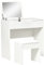 HOMCOM Mobile da Trucco con Specchio a Scomparsa e Sgabello, Tavolo Consolle con Cassetto, 80x40x79 cm, Bianco