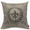 Mugod Kissenbezug, Motiv: Lilienblume, Vintage-Stil mit Retro-Buchstaben, für Damen und Herren, dekorativ, für Zuhause, Sofa, Stuhl, Couch, 45 x 45 cm