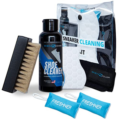 Sneaker Cleaner Set – Basic Schuhputzset inkl. hochwertiger Schuhreiniger, Schuhbürste, Mikrofasertuch für Schuhe und Sneaker