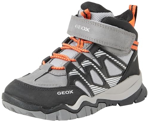 Geox Junior Boy J MONTRACK Boy B ABX Sneakers Grey/ORANGE 34_EU
