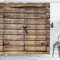 3D Duschvorhang 180x180 Retro-Holztür Duschvorhänge Antischimmel Wasserdicht Badevorhang Retro-Holztür Duschrollo für Badewanne Dusche Shower Curtains, 12 Duschvorhang Ringe