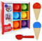 Ice Cream Toy (9 Pcs) - Pretend Play Toy for Toddlers & Kids - Multi Color Ice Cream Play Set & Cones for Boys & Girls
