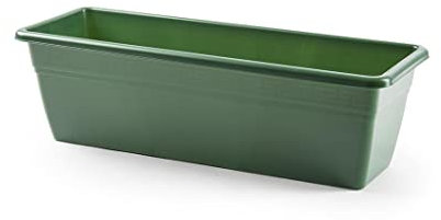 CABLEPELADO Jardinera plástico, Jardinera para balcón, Macetero Rectangular, Maceta Rectangular, Apto balcón, jardín, Patio, Interior o Exterior (Verde, 50 cm)
