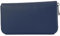 modamoda de SILBER-P02 Damen Leder Geldbörse Portemonnaie lang Handmade in Italy, Farbe:Dunkelblau