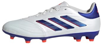 adidas Unisex COPA Pure II League Football Boots Firm Ground, Cloud White/Lucid Blue/Solar Red, 48 2/3 EU