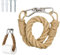 Porte-Serviettes Corde Vintage, Porte-Tissu et Papier Toilette en Chanvre, Distributeur Suspendu Fait à la Main pour Décoration Salle de Bain