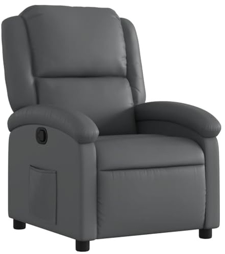 vidaXL Relaxsessel Grau Kunstleder