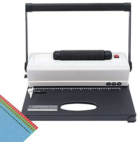 Elektrische Spulenlochbindemaschine, 46-Loch-Kammbindemaschine, 250-Blatt-Bindemaschine, professioneller Papierstanzbinder für Papier im Format A4 / LTR / A5