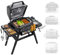 Tragbarer Outdoor-Grillständer mit verstellbarem Bein für Ninja Woodfire OG900 OG700 OG800 Grillständer Ninja Woodfire 8-in-1 OO101 Outdoor Pizzaofen Tisch Grillwagen