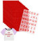 VINYL FROG Iron on Letters for Clothing 10 Sheets HTV Vinyl Red Heat Transfer Vinyl 360 Pcs Heat Transfer Letters A-Z and Numbers 0-9 for Sport T Shirts Team Name Clothes Slogan Printing DIY Crafts