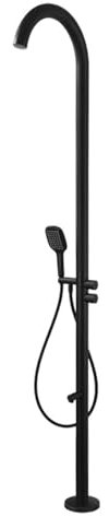 XJTNLB Docce Esterne da Giardino da Terra per Piscine e Spa,Accessori per Piscina e Spa Doccia Piscina da Esterno Acciaio Inox Nero