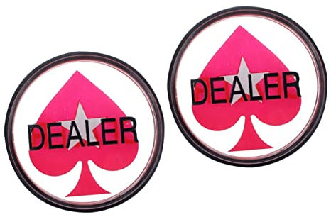 Abaodam 2stücke Acrylic Dealer Button Für Poker Doppelseitiger Dealerchip Für Pokerabende Spielzählmarkierungen Und Turniere
