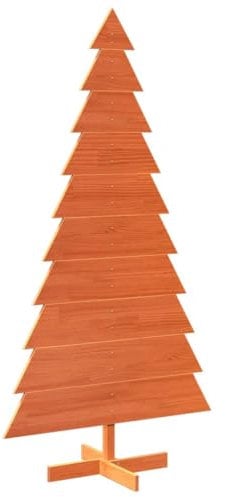 vidaXL Weihnachtsbaum, Tannenbaum Holz zum Schmücken, Christbaum Holzbaum DIY Weihnachten Dekoration, Dekobaum Weihnachtsdeko, Wachsbraun 180cm Massivholz Kiefer