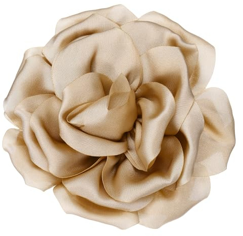 PATIKIL Seiden-Satin-Blumenbrosche Pin Große Pfingstrosen-Blumen-Reversnadel für Frauen Hochzeit Party Geburtstag Tanz Bankett Kleid Hut Tasche Dekoration, Burgund
