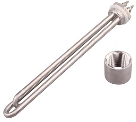 1 stück Warmwasserbereiter 240 V Immersionsheizelement 1 BSP Rohr Elektrische Heizung for Kessel SUS304(with Accessory,3600w L250mm)