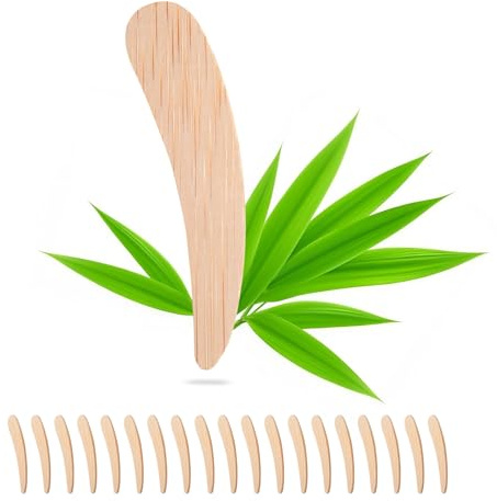 Bamboo Makeup Spatula Set - 20PCS Mini Cosmetic Spatulas Beauty Tools for Creams Mask & Skincare, Facial Massage,Reusable Facial Applicators with Smooth Edges