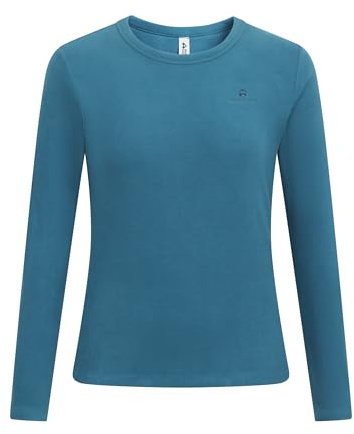 Pioneer Camp Damen Fleece Pullover Winter Warme Langarmshirt Midlayer | Warmes Fleeceshirt Weicher Thermo Unterhemd Thermounterwäsche mit Rundhalsausschnitt für Trekking, Wandern, Camping