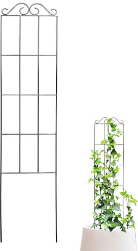 Plant Climber Support - Decorative Garden Trellis For Flower Pots And Vines | Iron Support Cage For Climbing Houseplants, Balcony Decor, And Potted Plant Growth – Durable Stake For Indoor Outdoor Use