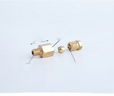 Hose Adapter,Tap Connector,5PCS Compression Ferrule Tube Compression Fitting 4-8mm OD Tube Connector Machine Tool Lubrication Brass Oil Pipe Fitting Adapter-M8 6MM