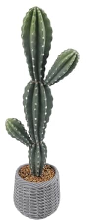 GarveeHome Künstlicher Kaktus, 90 cm hoch, realistische künstliche Kaktuspflanze mit weißem Pflanzgefäß, 91 cm, künstlicher Baum für Innen- und Außenbereich, Heimbüro, Dekoration, pflegeleicht