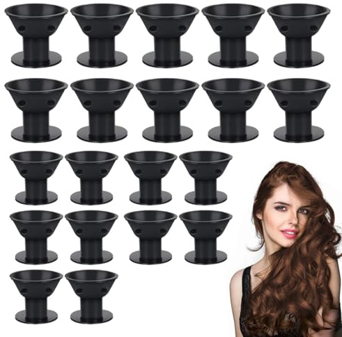 KZAQW 20Pcs Bigoudis Magiques, Ensemble de Bigoudis en Silicone Sans Chaleur, Grands et Petits Rouleaux pour Cheveux, Magic Soft Rollers, Doux pour Créer des Boucles Volumineuses