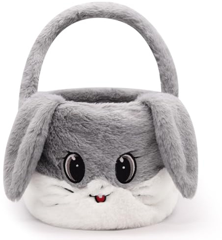 MUFEIRUO Osterhase Körbe Ostereiersuche Hase Korb für Kinder, Osterhase tote Süßigkeiten Taschen Plüschtaschen, Hase Geschenk Taschen tragen Eimer Ostern Geschenk für Kinders