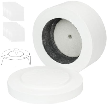 Lawnrden Horno de microondas, Kit de Horno de microondas para fusionar Vidrio y cerámica de Arcilla, Mini Fibra de cerámica con Soporte y Papel de Revestimiento para Hacer Joyas de Bricolaje