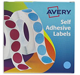 Avery Round Label Dispenser - Blue, 19mm Diameter, 1120 Labels - Ideal for Promotional Labels, Packaging & More, 24-509