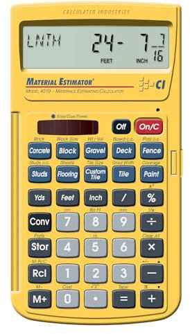 Calculated Industries 4019 Material Estimator Calculator | Finds Project Building Material Costs for DIY’s, Contractors, Tradesmen, Handymen and Construction Estimating Professionals