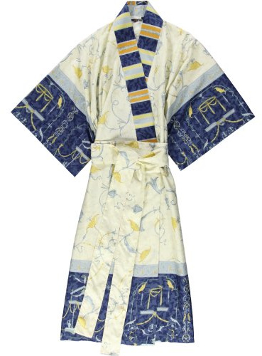 Bassetti Bademäntel Damen Kimono Oplontis blau - v9