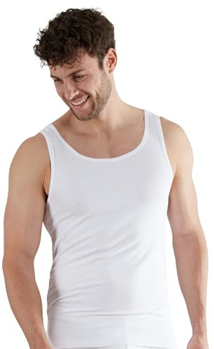 Götzburg Herren Tank-Top, Baumwolle, Single Jersey, weiß, Uni