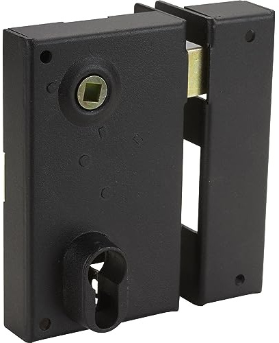 Serrure en applique Bricard monopoint verticale à fouillot Ouvrant Droite 45 mm Pour grilles et portails