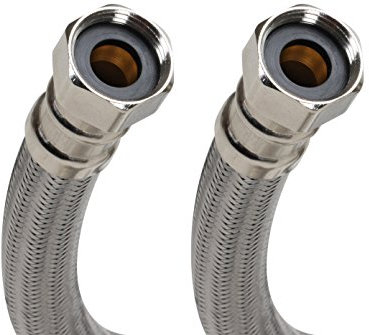 The Fluidmaster B1H24 Braided Stainless Steel Water Heater 24 Connector