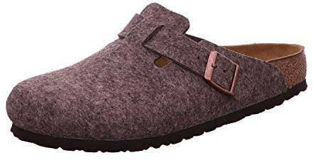 BIRKENSTOCK Classic Boston Wollfilz 160581, Clogs, Braun (Cacao 5681), 40 EU (7 UK)