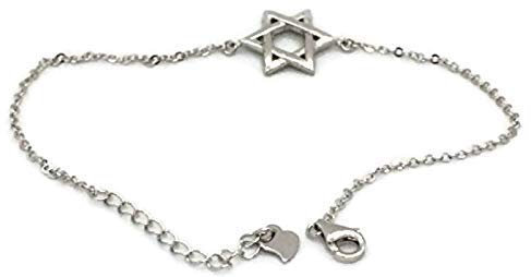 XTRAFAST 925 Sterlingsilber Silber Anhänger DAVIDSTERN Hexagramm Charm Kette 30x30mm