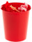 Papelera plastico archivo 2000 ecogreen 100% reciclada 18 litros color rojo 290x310