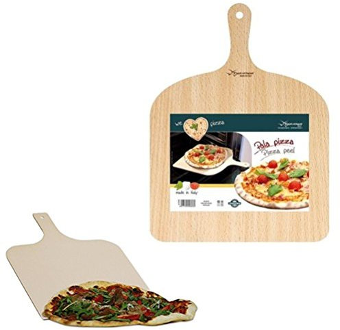 Pala para pizza bandeja para pan queso tabla de madera de becerro
