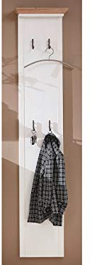 möbelando Garderobenpaneel Hängegarderobe Wandgarderobe Garderobe Flurmöbel Jillana I Pinie hell/Artisan Eiche