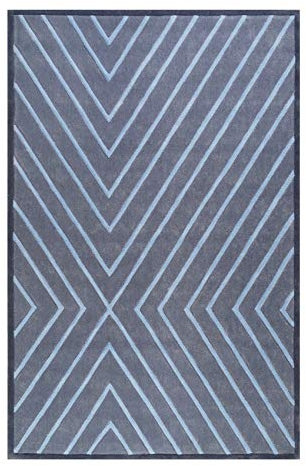 Esprit Home I Moderner Kurzflor Teppich - Läufer für Wohnzimmer, Flur, Schlafzimmer I V.Flip I Blau I (70 x 140 cm)