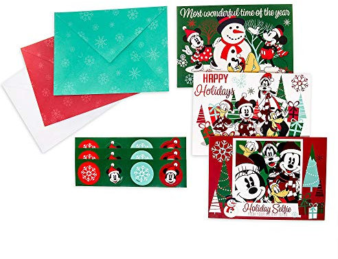 Disney Mickey Mouse and Friends Holiday Card Set