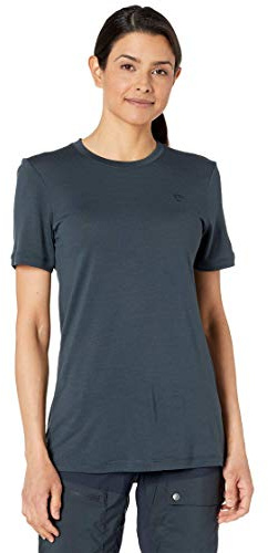 Fjällräven Damen Abisko Wool SS T-Shirt, Dark Navy, XS