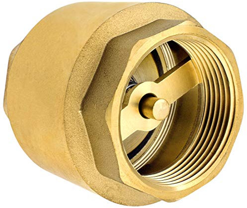 SHYNE Premium 1 pollici valvola di non ritorno in ottone di alta qualità robusto, antiruggine e impermeabile per pompa, fontana, lavatrice, giardino, acqua piovana, botte (2 pz)